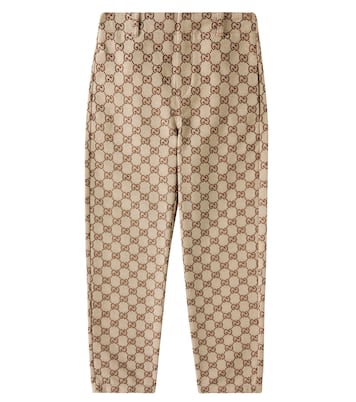 Pantaloni GG in canvas di misto cotone | Gucci Kids