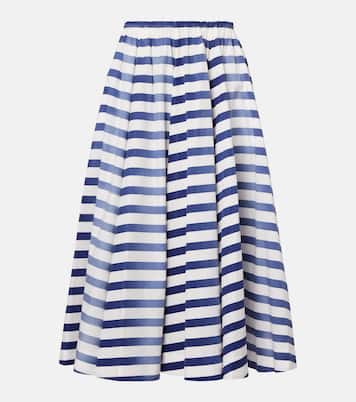 Gonna midi in popeline di cotone | Prada