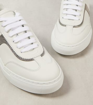 Sneakers in pelle con monili | Brunello Cucinelli