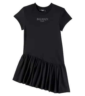 Kleid aus Baumwoll-Jersey | Balmain Kids