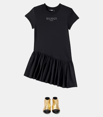 Kleid aus Baumwoll-Jersey | Balmain Kids