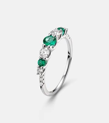 Bague Classics en or blanc 18 ct, émeraudes et diamants | Bucherer Fine Jewellery