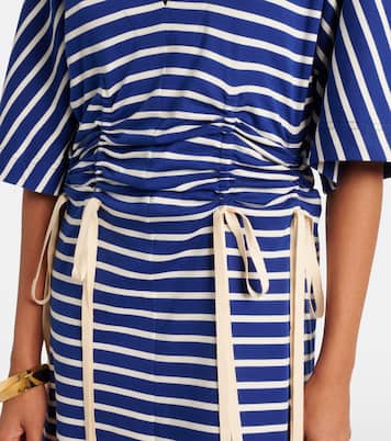 Abito midi in jersey di cotone a righe | Plan C