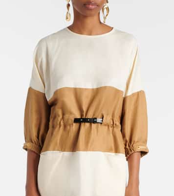 Pulloverkleid Vasto aus Leinen und Seide | Max Mara