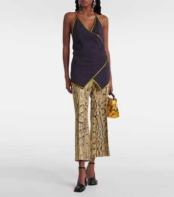 Top a portafoglio in crêpe di raso | Dries Van Noten