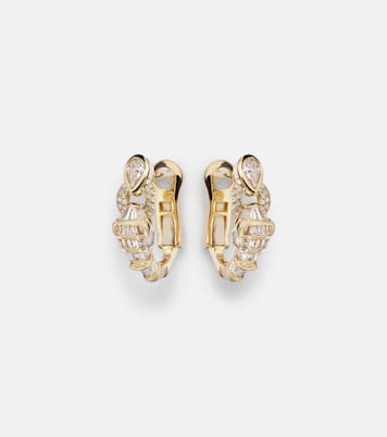 Boucles d'oreilles Serpentine en or 18 ct et diamants | Shay Jewelry