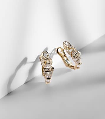 Boucles d'oreilles Serpentine en or 18 ct et diamants | Shay Jewelry