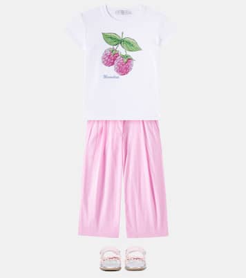 Pantaloni in popeline di cotone a pois | Monnalisa