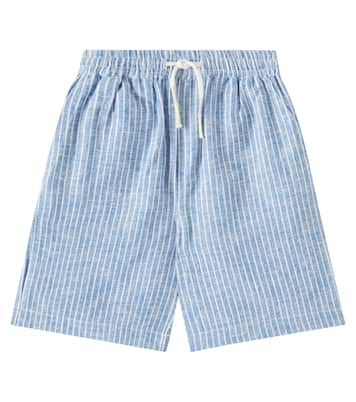 Obiki striped linen and cotton shorts | Louise Misha