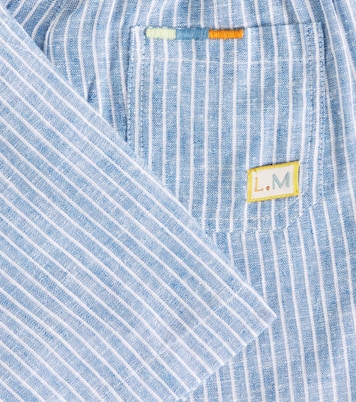 Obiki striped linen and cotton shorts | Louise Misha