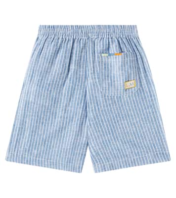 Obiki striped linen and cotton shorts | Louise Misha