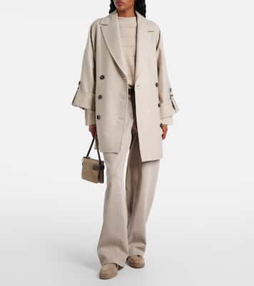 Essence Monili Small suede shoulder bag | Brunello Cucinelli
