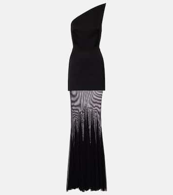 Robe aus Cady mit Tüll | David Koma