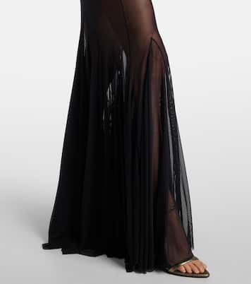 Robe aus Cady mit Tüll | David Koma