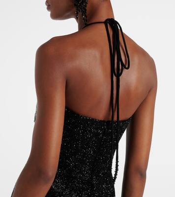 Mariposa embellished halterneck gown | Clio Peppiatt