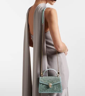 Serpenti Forever Mini suede tote bag | Bvlgari