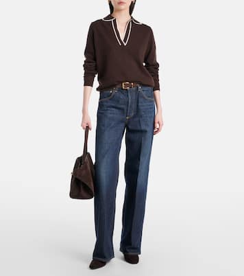Wool and cashmere polo sweater | Jardin des Orangers