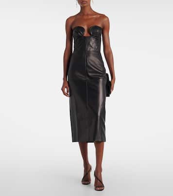 Leather corset dress | Nensi Dojaka