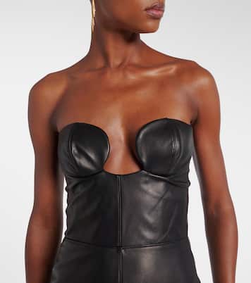 Leather corset dress | Nensi Dojaka
