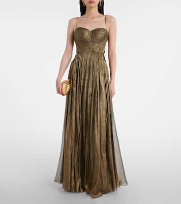 Vestido de fiesta Allar de muselina de seda | Maria Lucia Hohan
