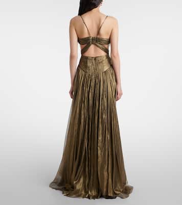 Vestido de fiesta Allar de muselina de seda | Maria Lucia Hohan