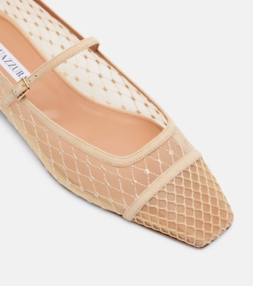 Mary-Jane-Ballerinas Juliette mit Veloursleder  | Aquazzura