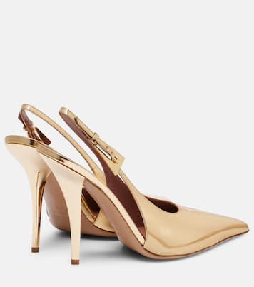 Jessica 105 patent leather slingback pumps | Paris Texas