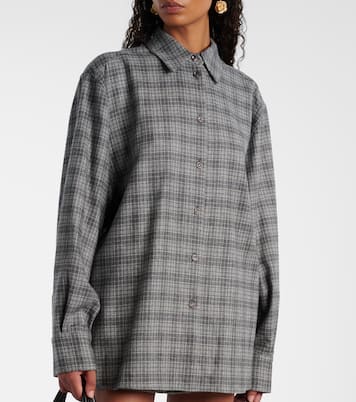 Checked wool and cashmere shirt | Magda Butrym