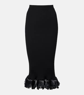 Falda midi Riley en mezcla de lana  | Fforme
