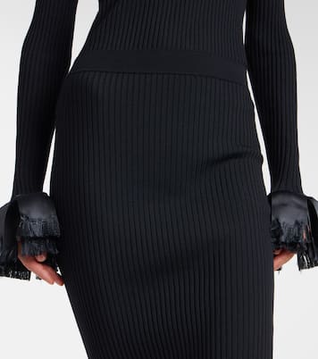 Falda midi Riley en mezcla de lana  | Fforme