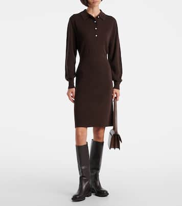 Knitted wool and cashmere polo dress | Jardin des Orangers