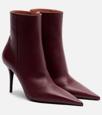 Barbara 90 leather ankle boots | Amina Muaddi