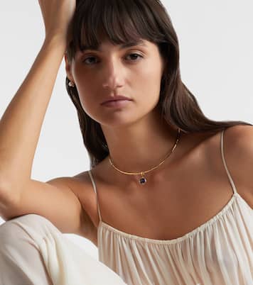 18kt gold pendant necklace with tanzanite | Octavia Elizabeth