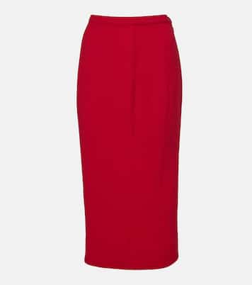 Jupe crayon re/edit à taille haute en laine vierge | Mugler