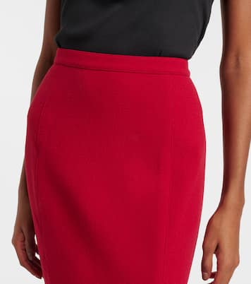 Jupe crayon re/edit à taille haute en laine vierge | Mugler