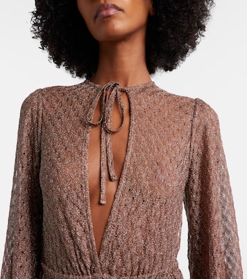 Open-knit lamé maxi dress | Missoni