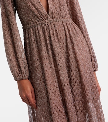 Open-knit lamé maxi dress | Missoni