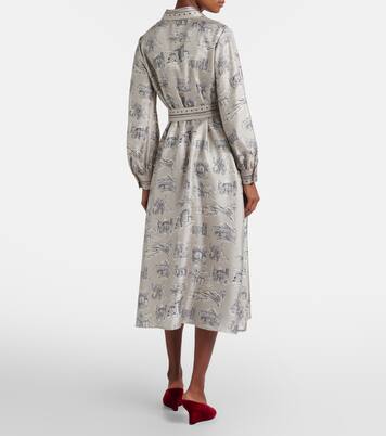 Carbone printed silk midi dress | Max Mara