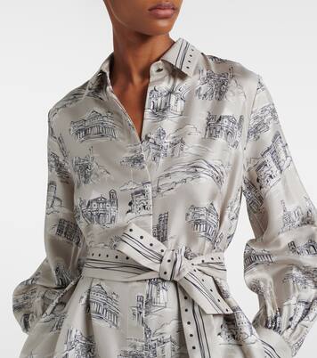 Carbone printed silk midi dress | Max Mara