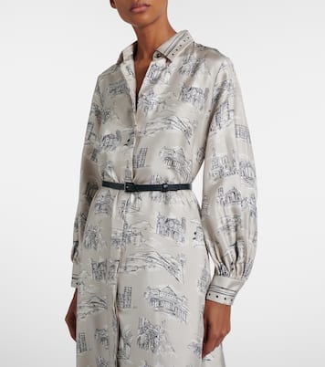 Carbone printed silk midi dress | Max Mara