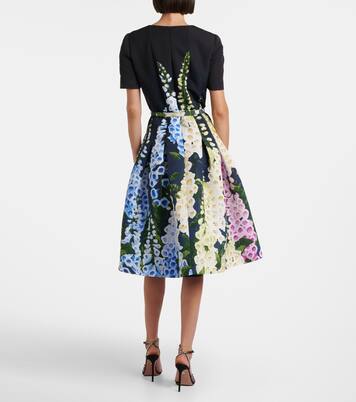 花卉中长连衣裙 | Oscar de la Renta