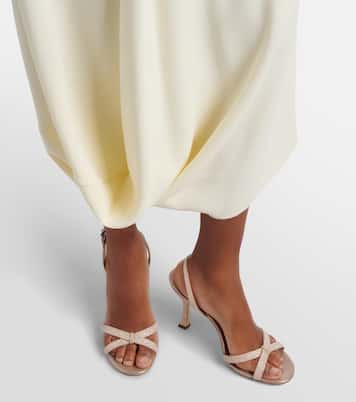 Elsy 90 glitter slingback sandals | Jimmy Choo