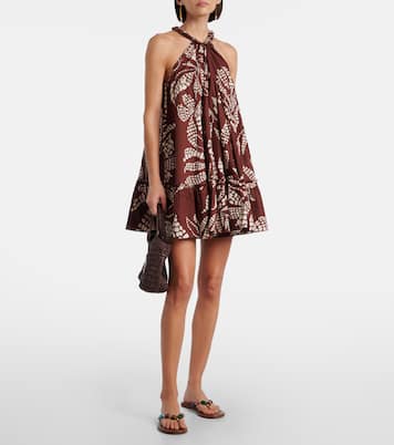 Vestido corto Cleo de algodón estampado | Poupette St Barth