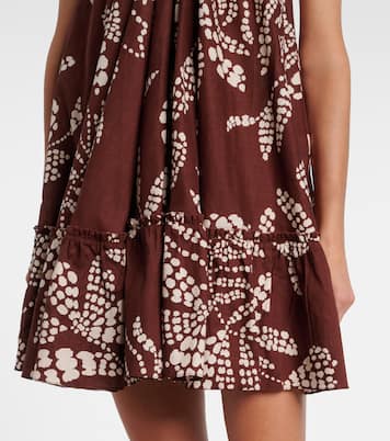 Vestido corto Cleo de algodón estampado | Poupette St Barth