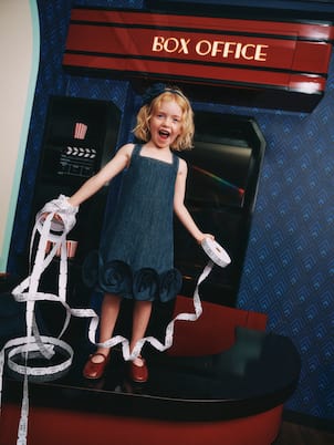 Robe en jean à fleurs | Self-Portrait Kids