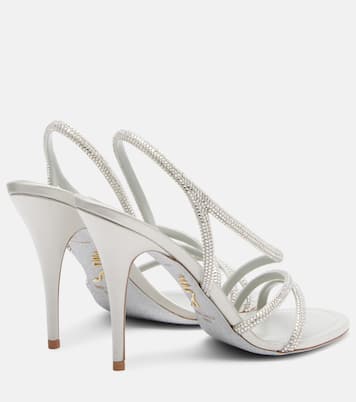 Crystal-embellished satin sandals | Rene Caovilla