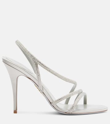 Crystal-embellished satin sandals | Rene Caovilla