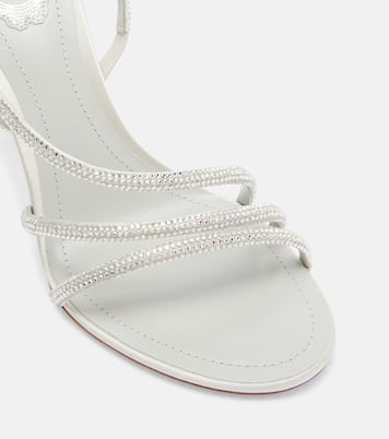 Crystal-embellished satin sandals | Rene Caovilla