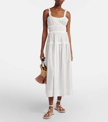 Marianne ruffled cotton poplin midi dress | Dôen