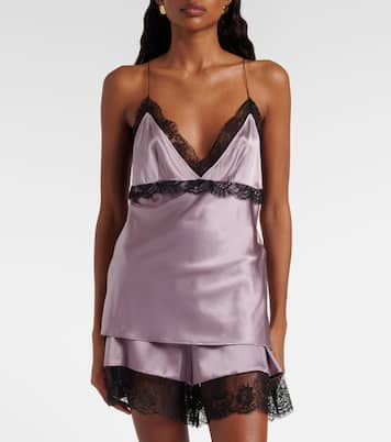 Lace-trimmed silk-blend satin camisole | Nina Ricci